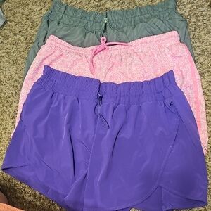 All in Motion Purple and Pink Athletic Shorts Lightweight Moisture-Wicking